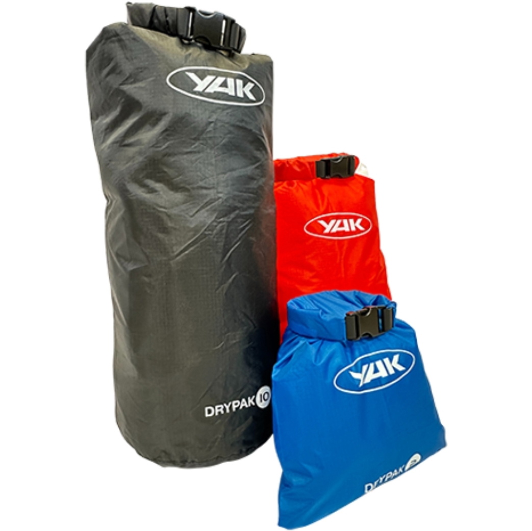 2026 Yak Drypak 2L / 5L / 10L Ripstop Bag Set 7003331 - Black / Blue / Red